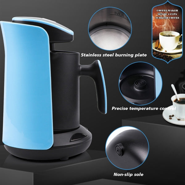 Stainless Steel Turkish Coffee Tea Pot Coffee Machine Maker Portable  Espresso