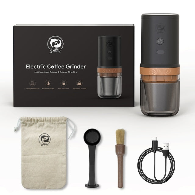High Performance Small Coffee Burr Grinder Electric Coffee Mini Grinder Usb  Charger Coffee Grinder With Cleaning Brush